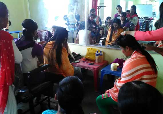Beauty Culture training being conducted at our premise in 2017.